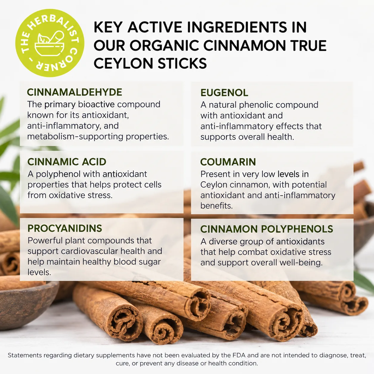 cinnamon true ceylon sticks key ingredients