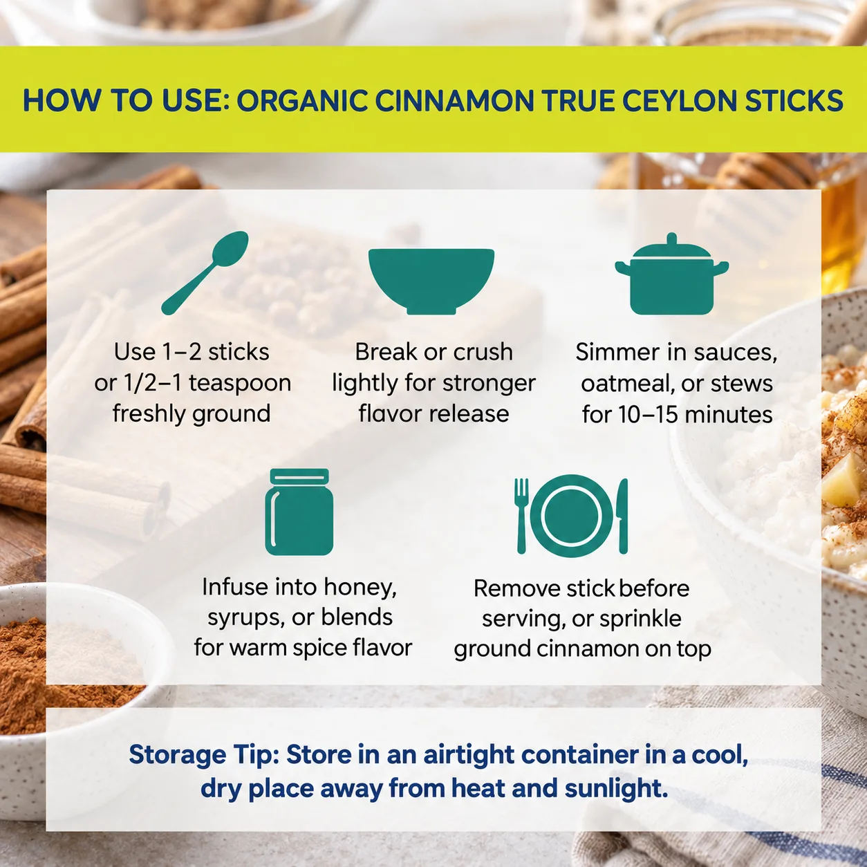 how to use Cinnamon True Ceylon Sticks