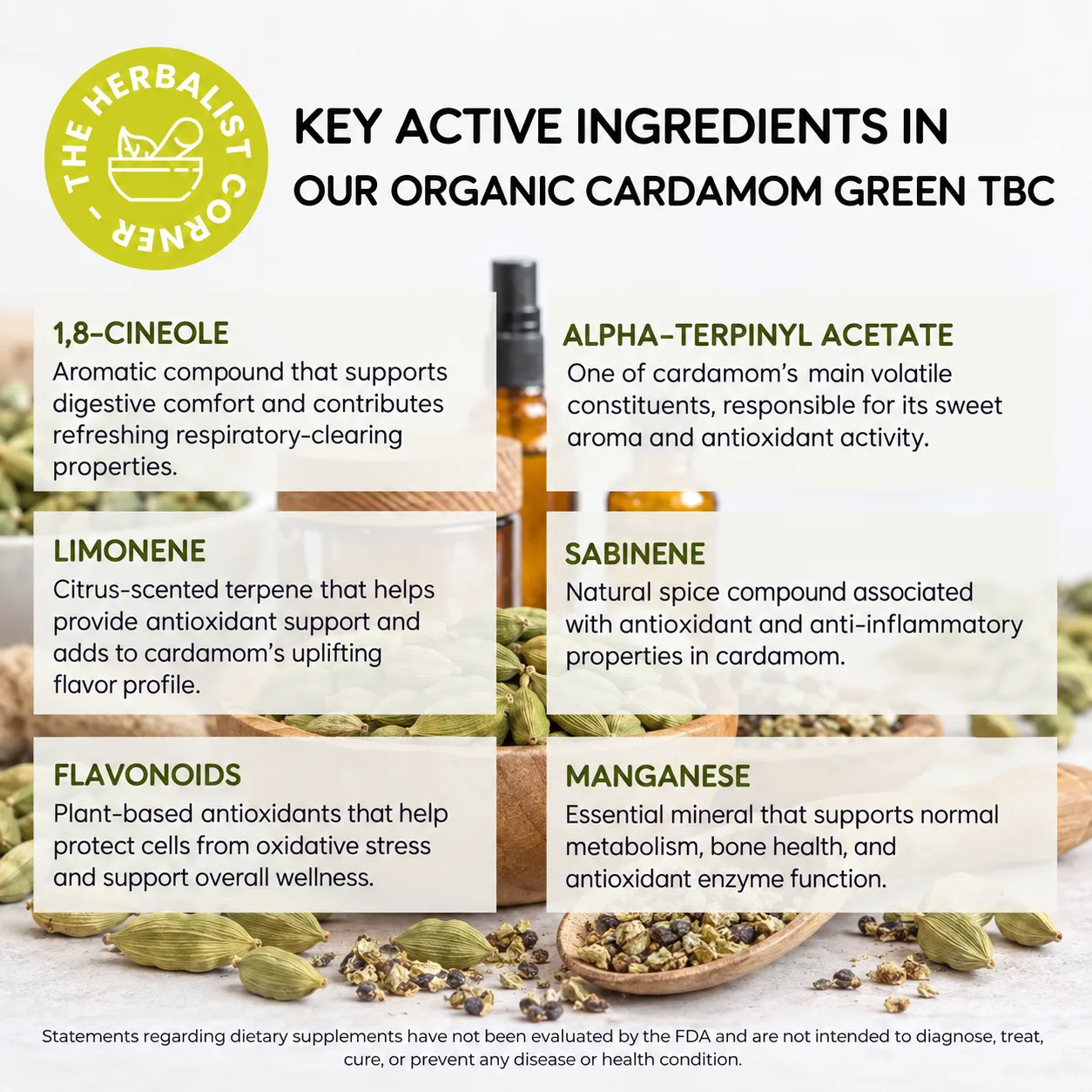green cardamom key ingredients