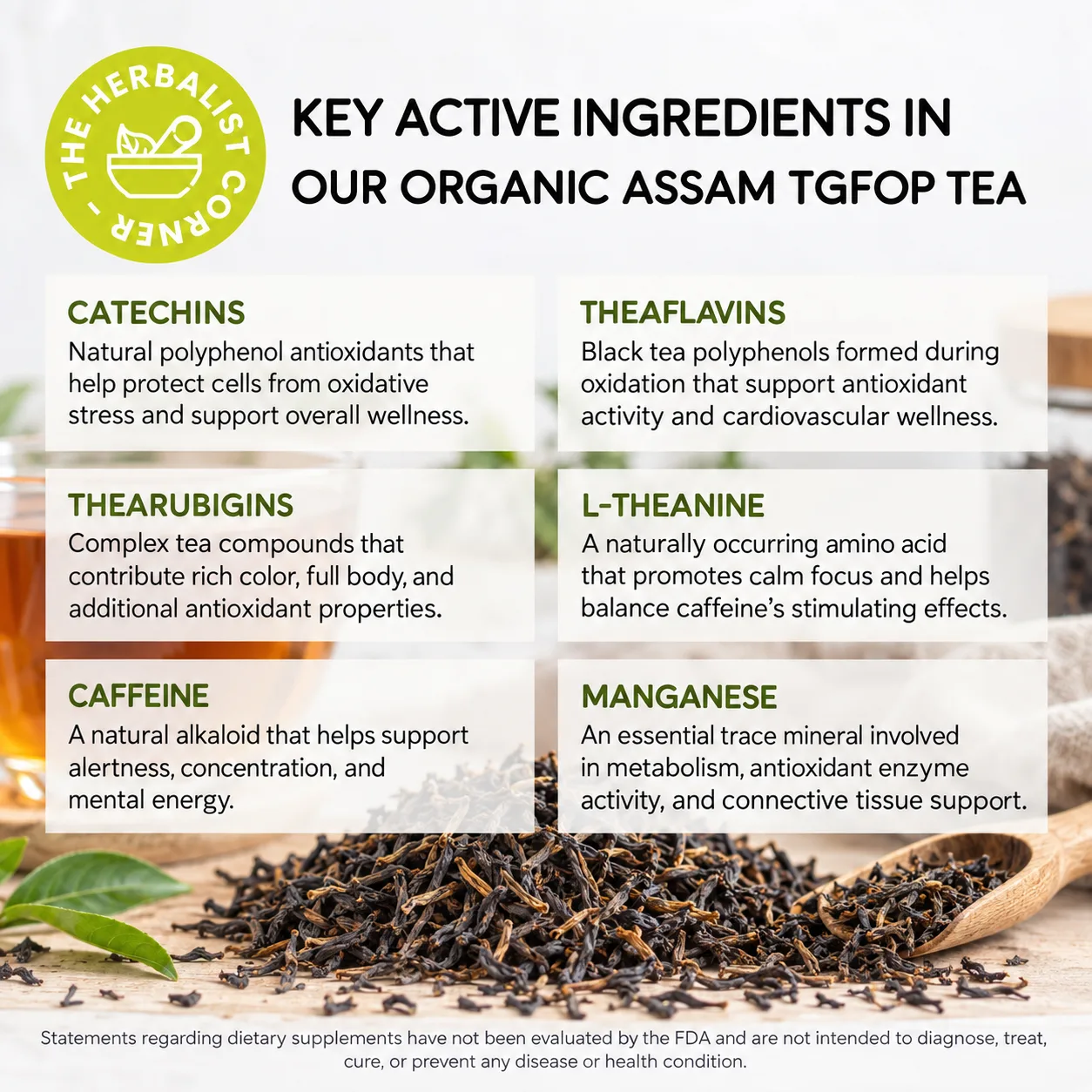 organic assam tgfop tea key ingredients