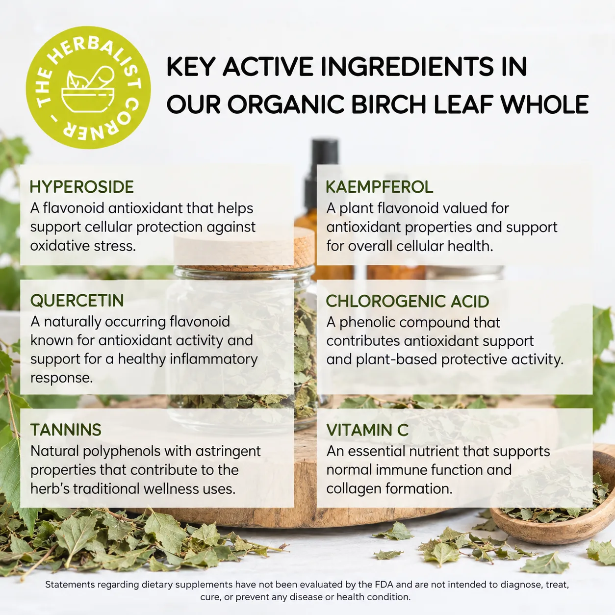 organic birch leaf whole key ingredients