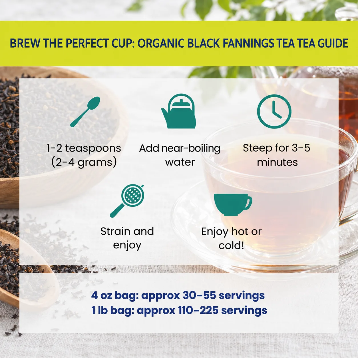 how to brew Black Fannings tea
