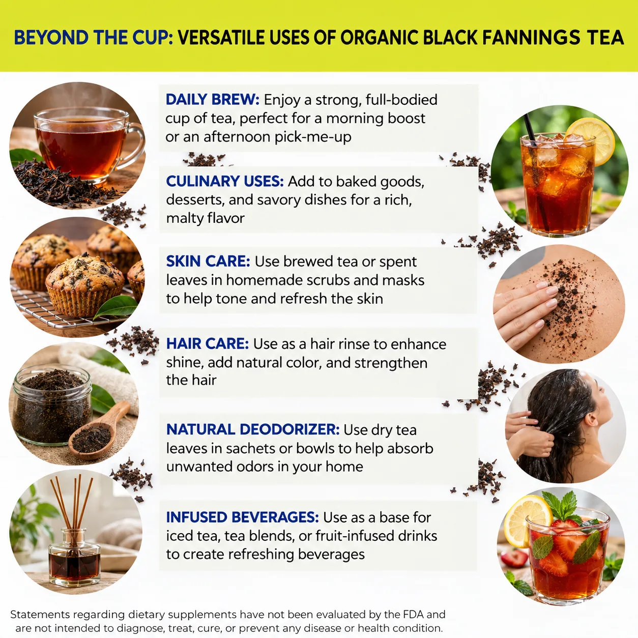 organic black fannings tea versatile uses