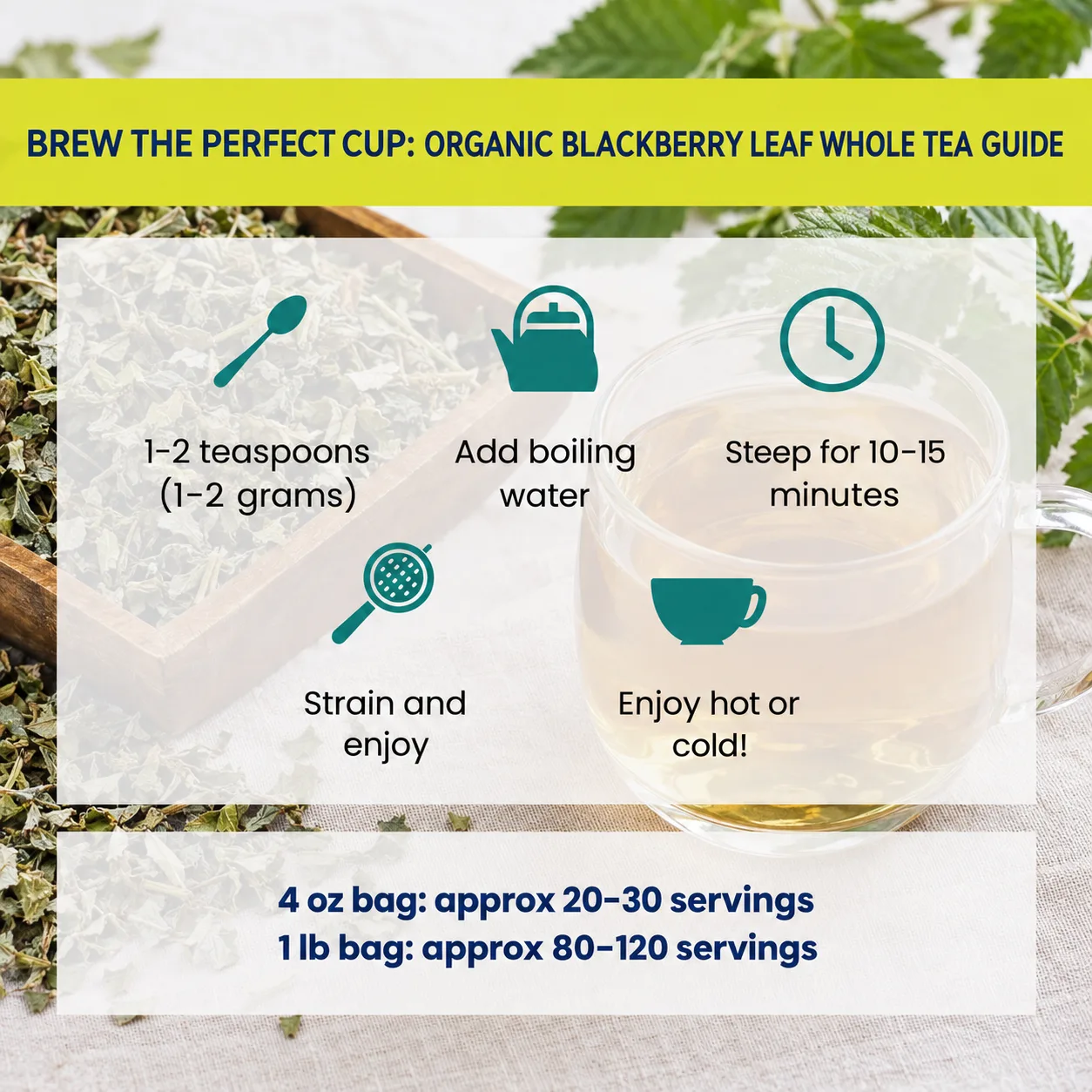 how to brew Blackberry Leaf Whole tea
