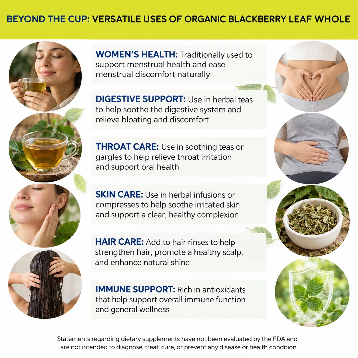 organic blackberry leaf whole versatile uses