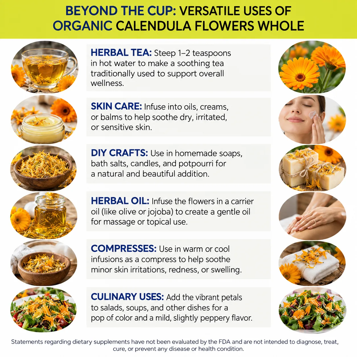 organic calendula flowers whole versatile uses