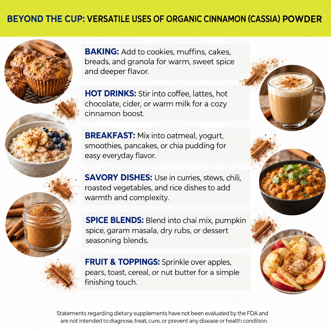 organic cinnamon cassia powder versatile uses