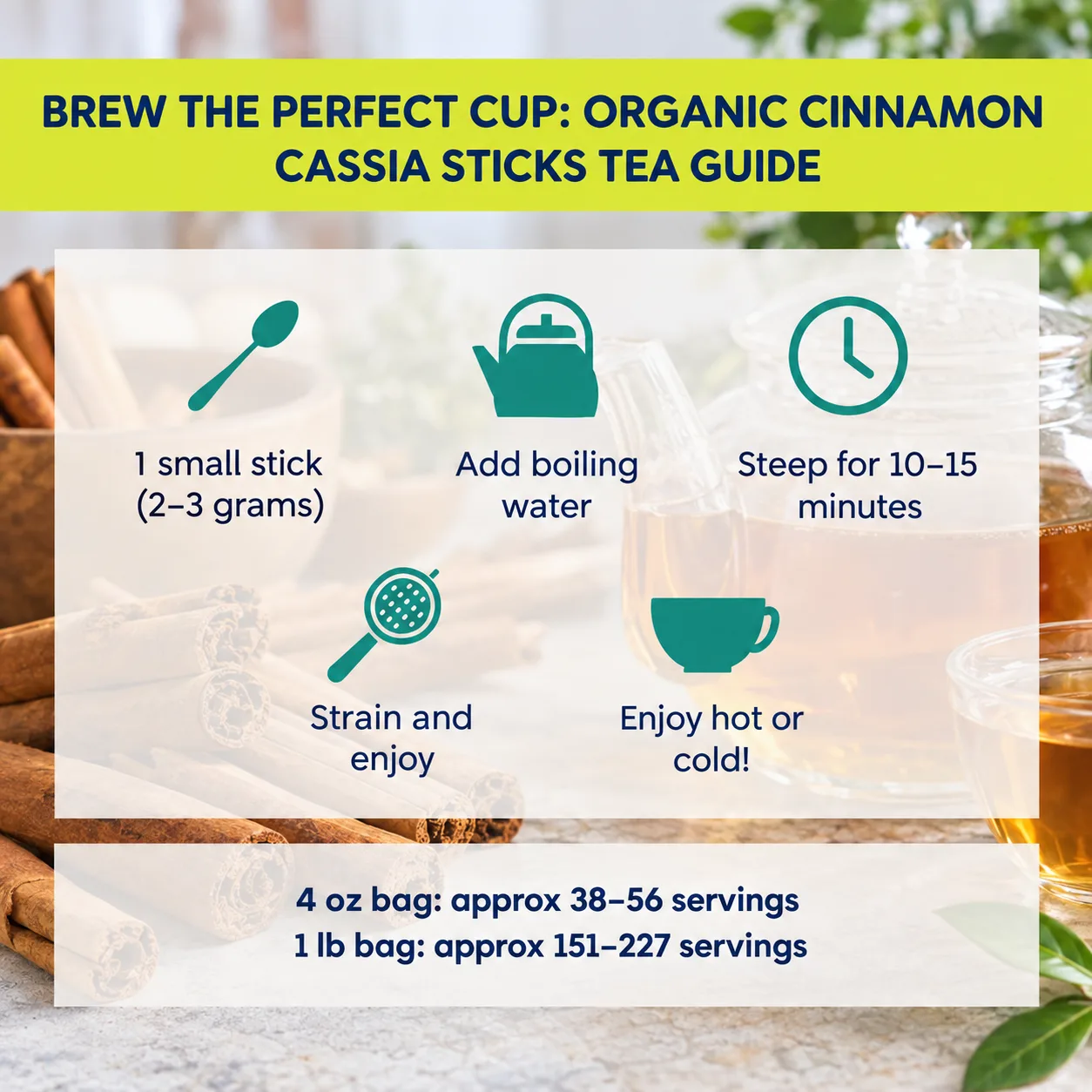 how to brew Cinnamon Cassia Sticks tea