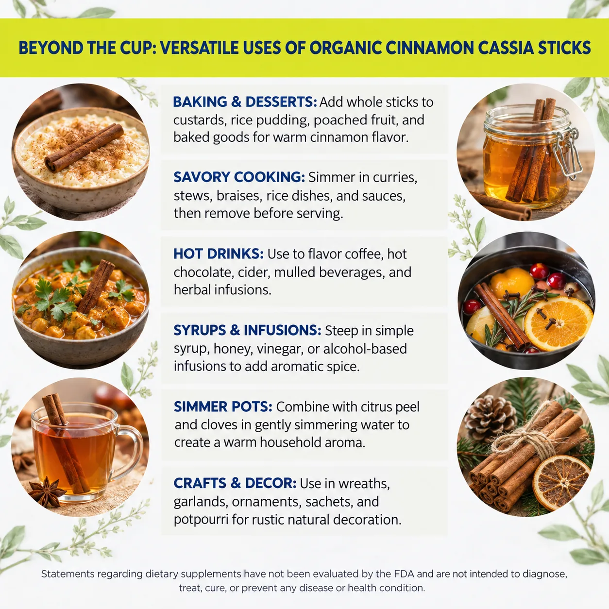 organic cinnamon cassia sticks versatile uses