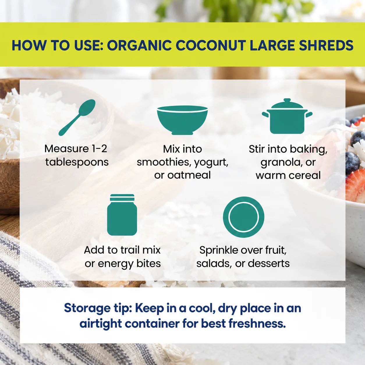 how to use Coconut Large Shreds