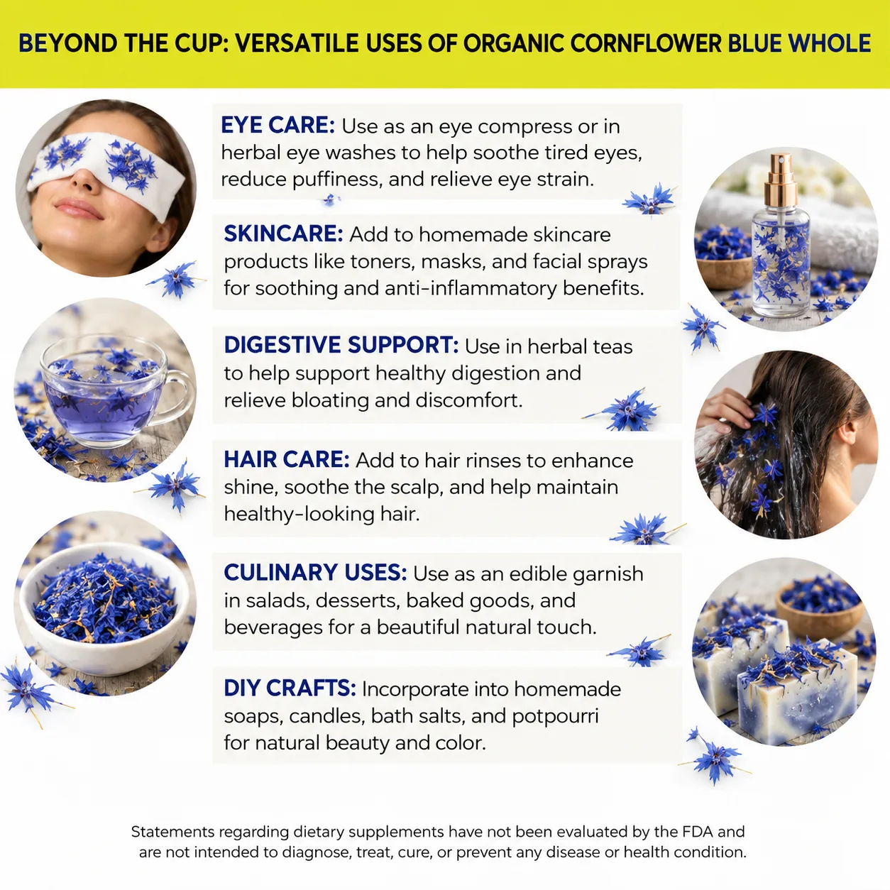 organic cornflower blue versatile uses