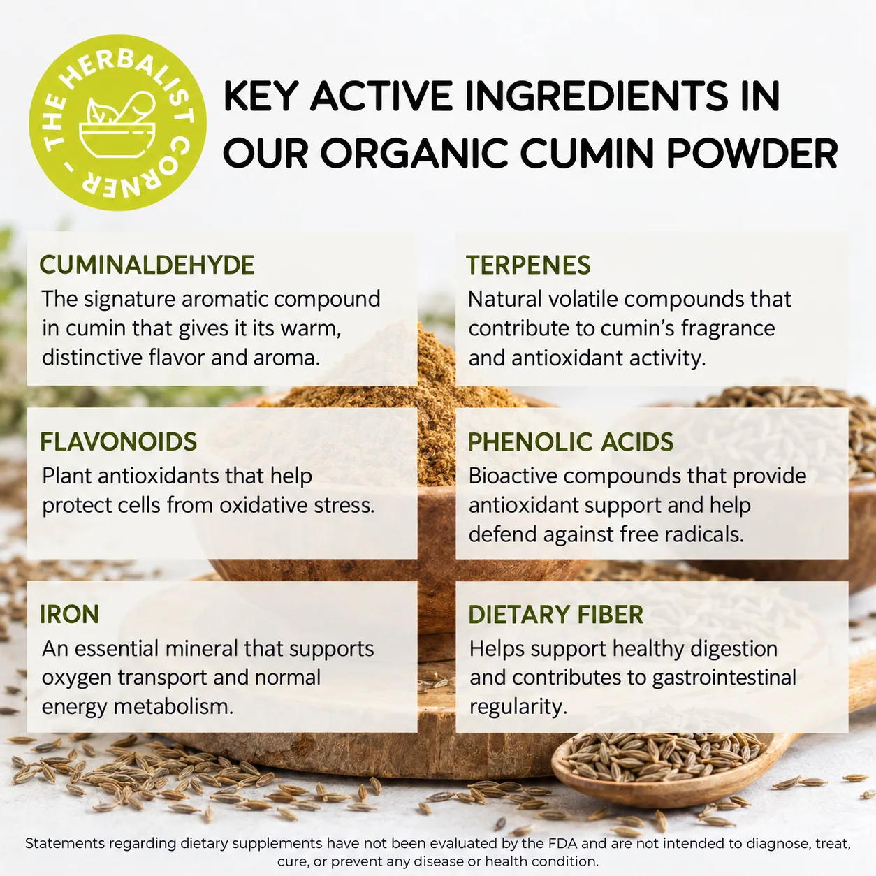 organic cumin powder key ingredients