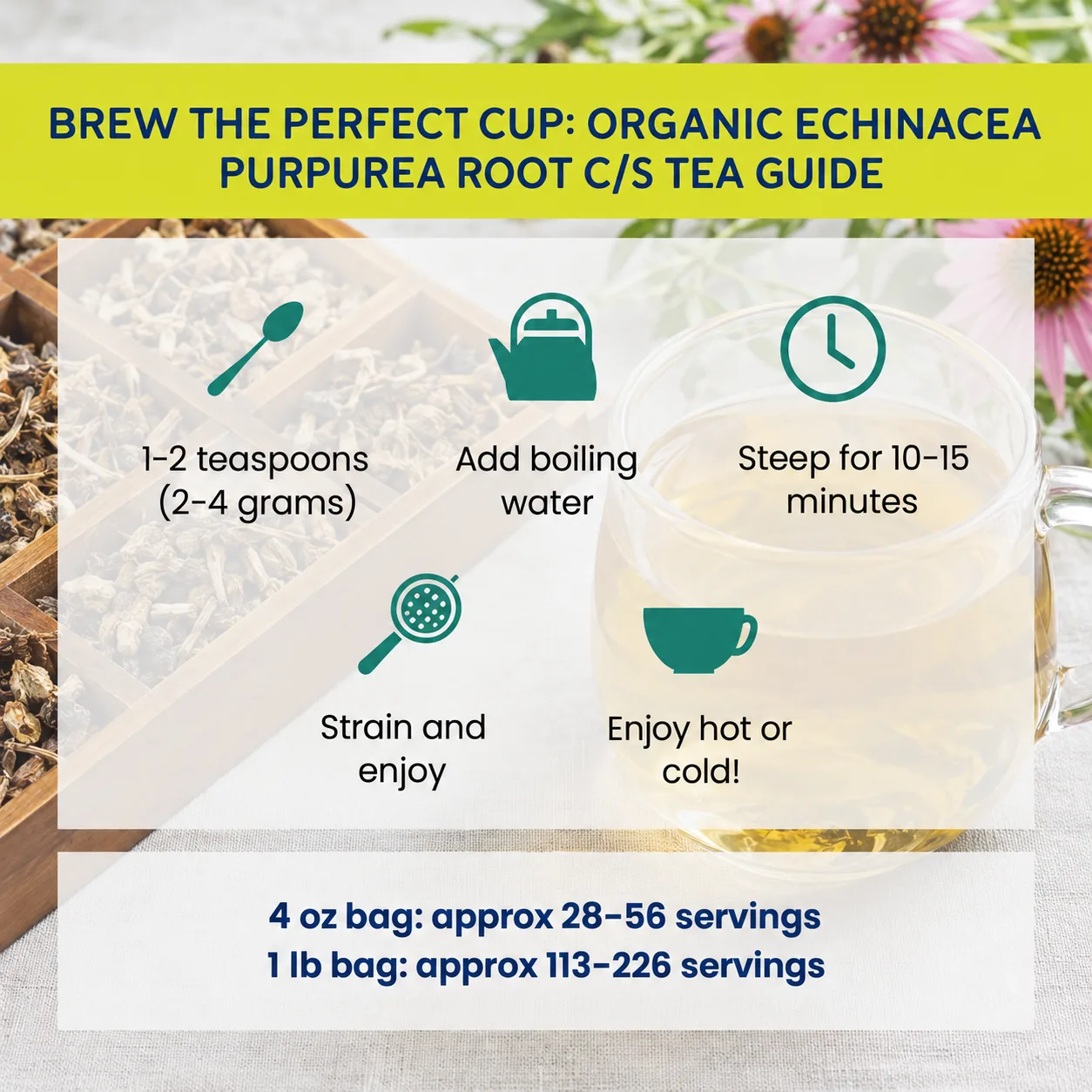 how to brew Echinacea Purpurea Root tea