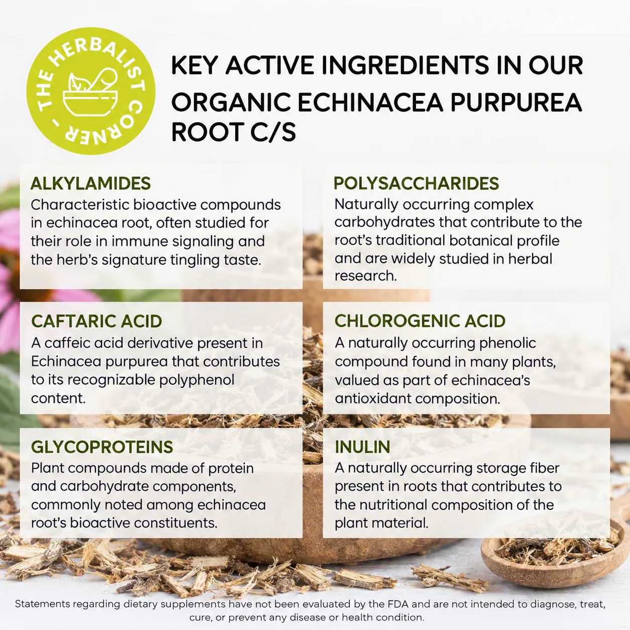 organic echinacea purpurea root key ingredients