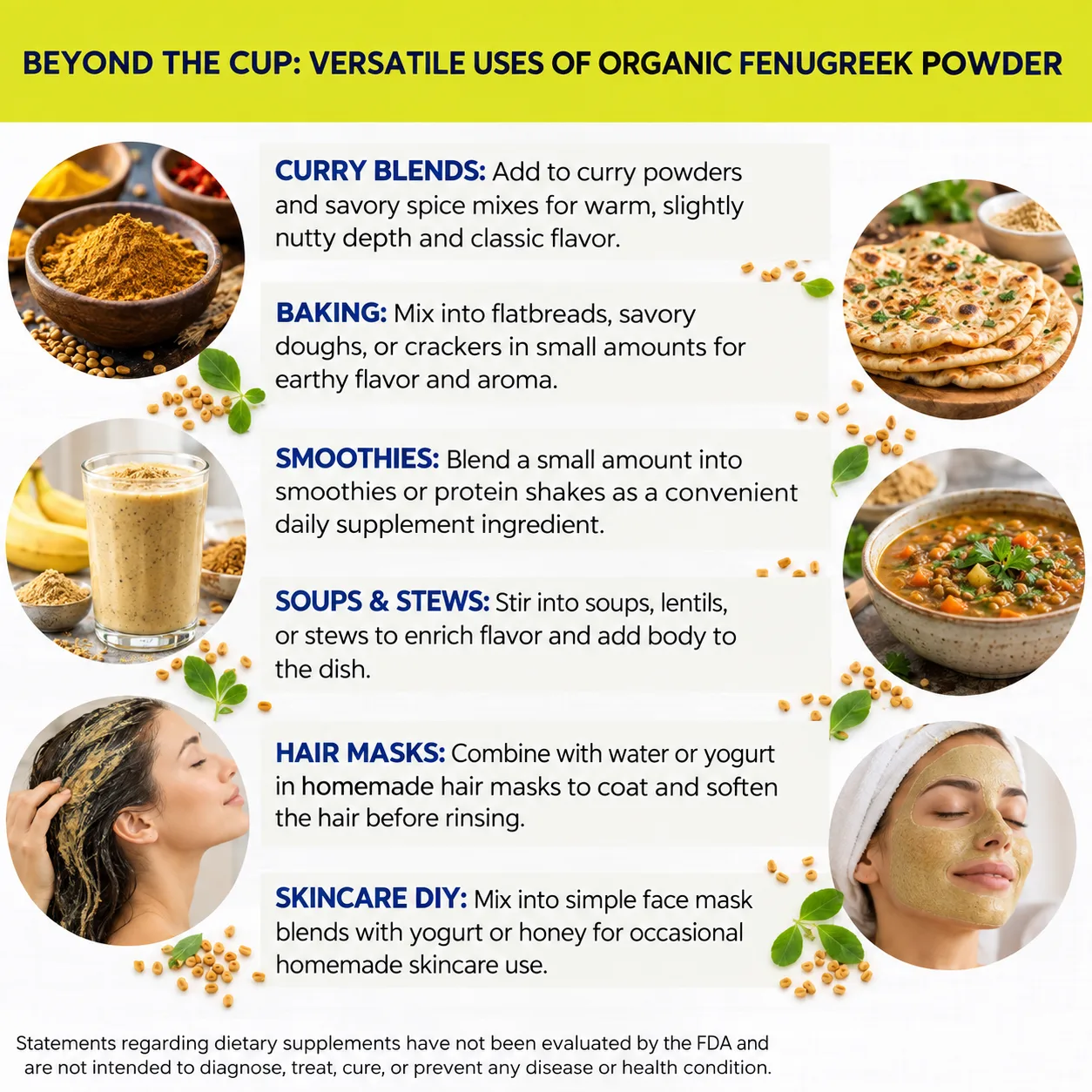 organic fenugreek powder versatile uses