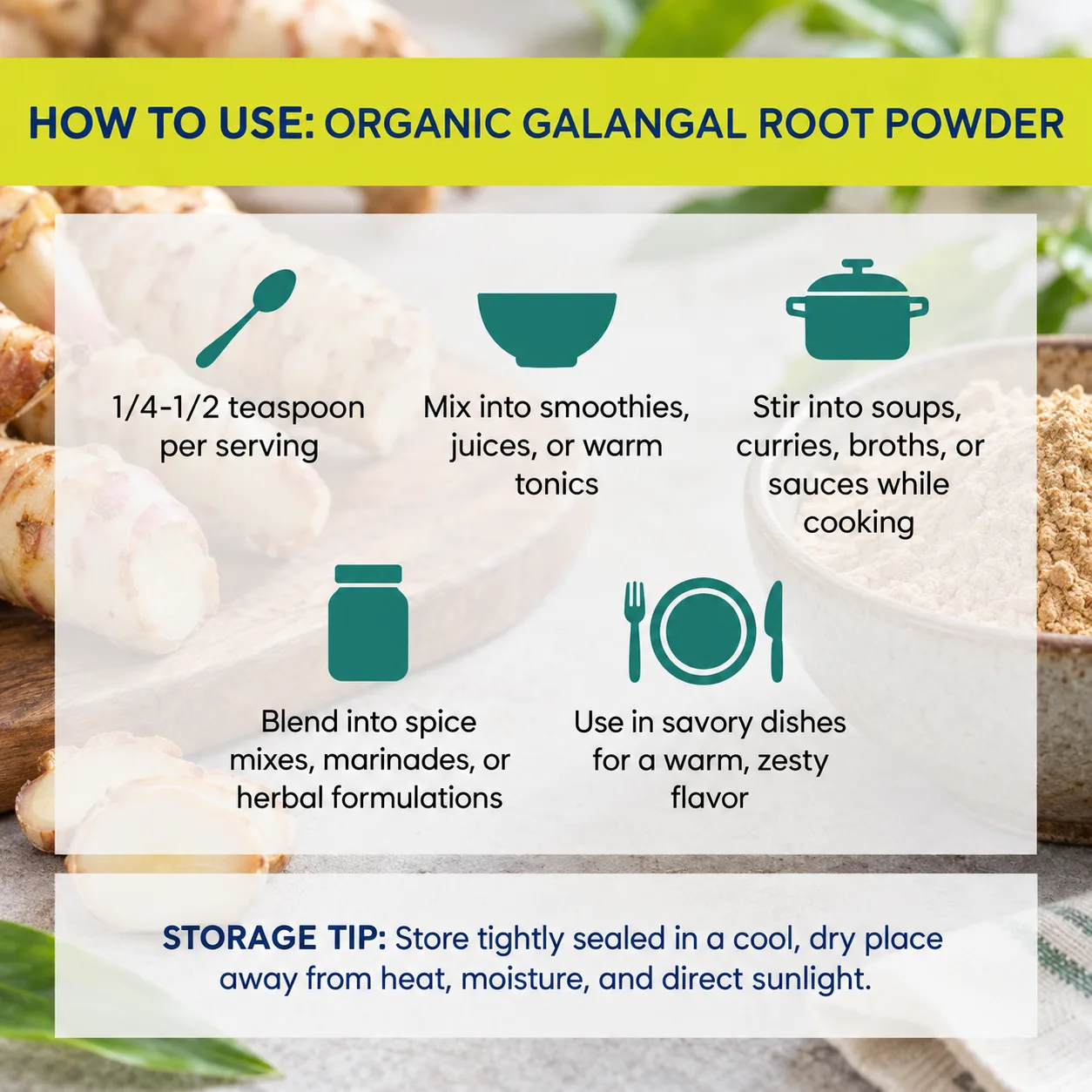 how to use Galangal Root powder