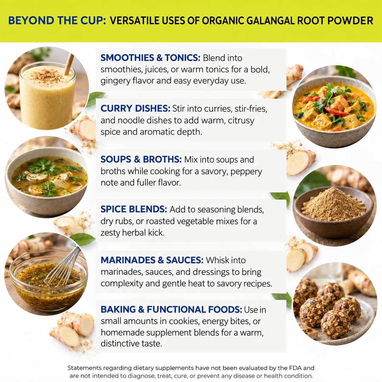 organic galangal root powder versatile uses