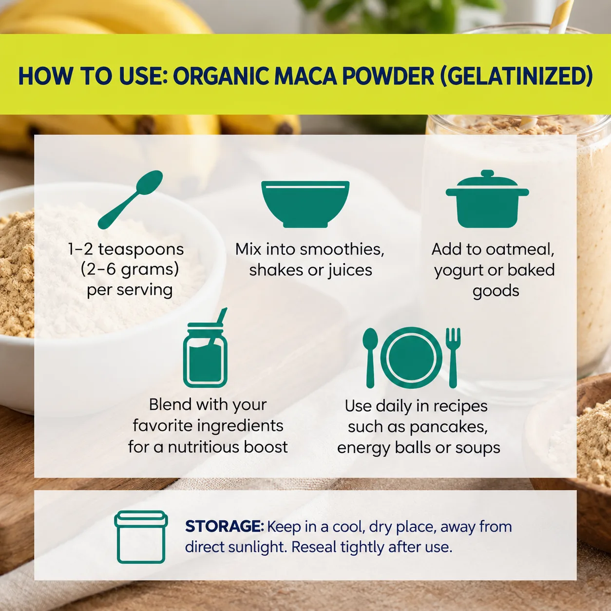 how to use Gelatinized Maca Powder