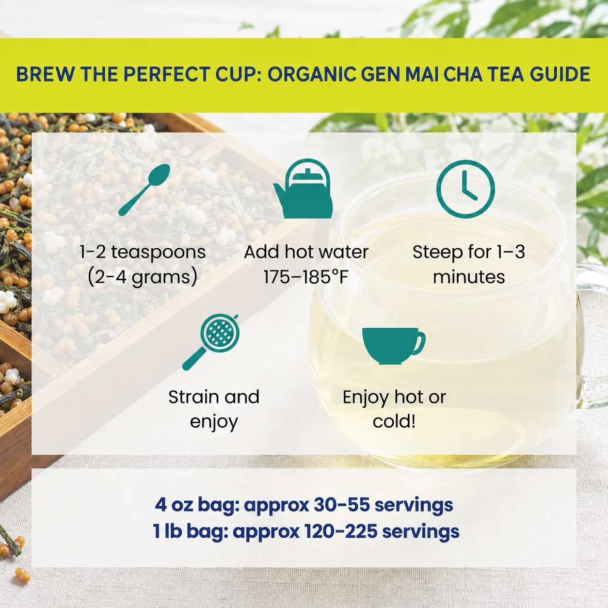 how to brew Gen Mai Cha tea