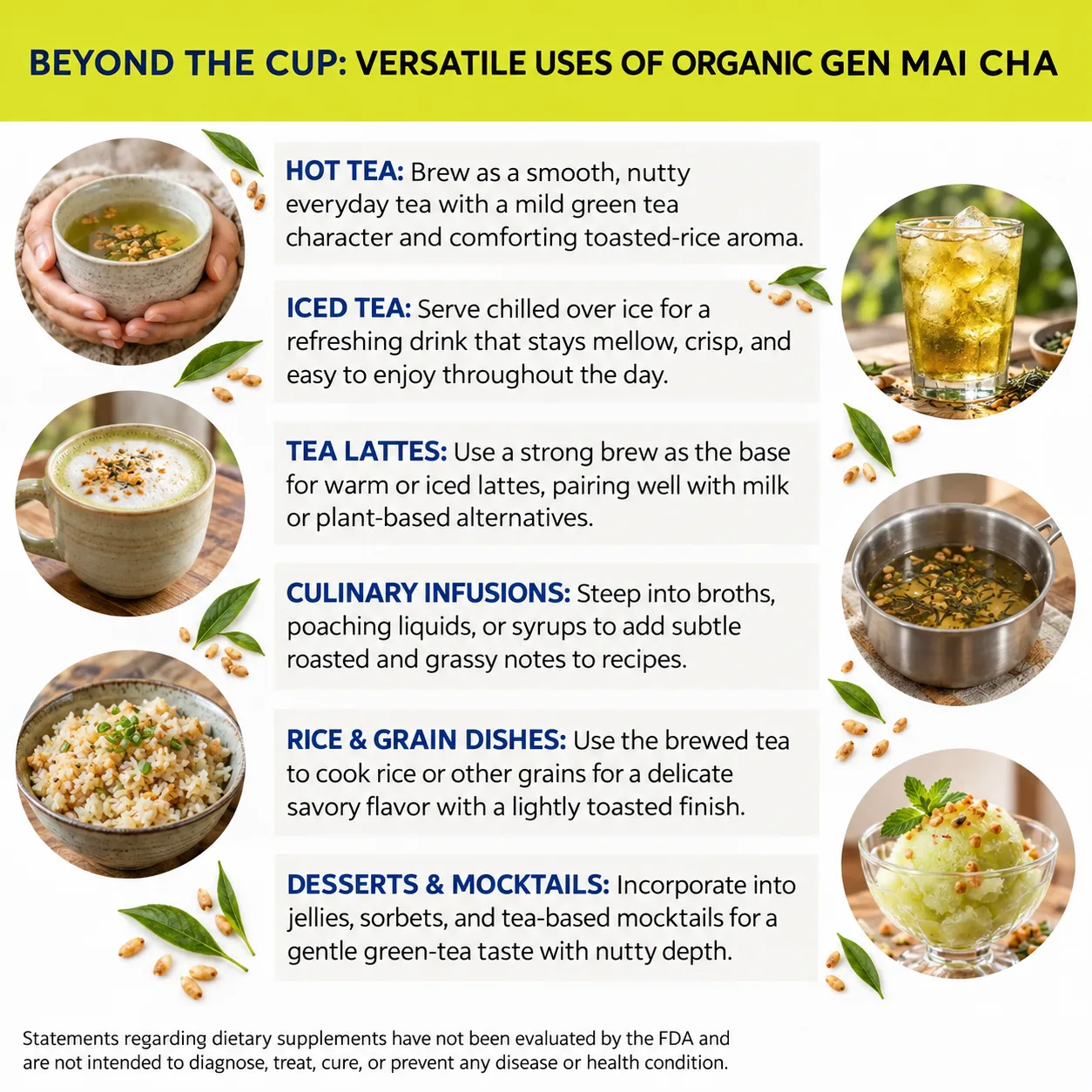 organic gen mai cha versatile uses