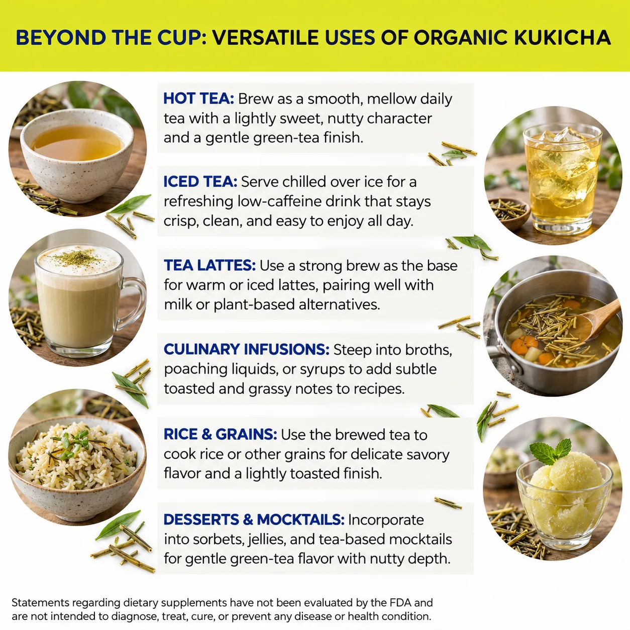 organic kukicha tea versatile uses