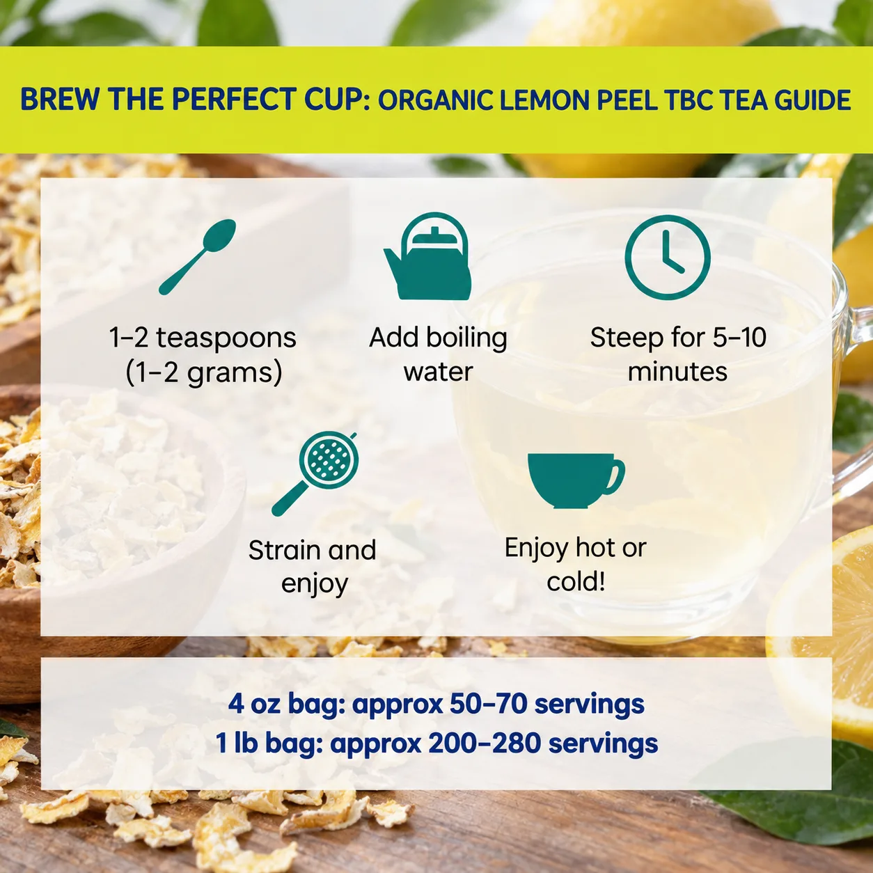 how to brew Lemon Peel TBC tea
