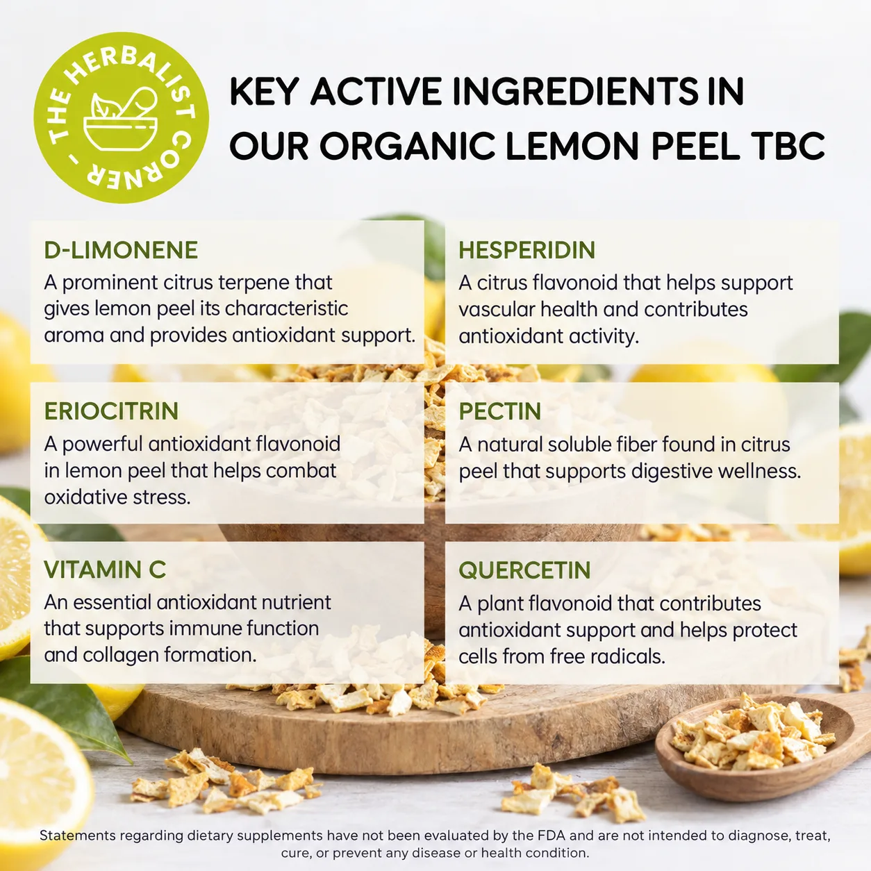 organic lemon peel tbc key ingredients