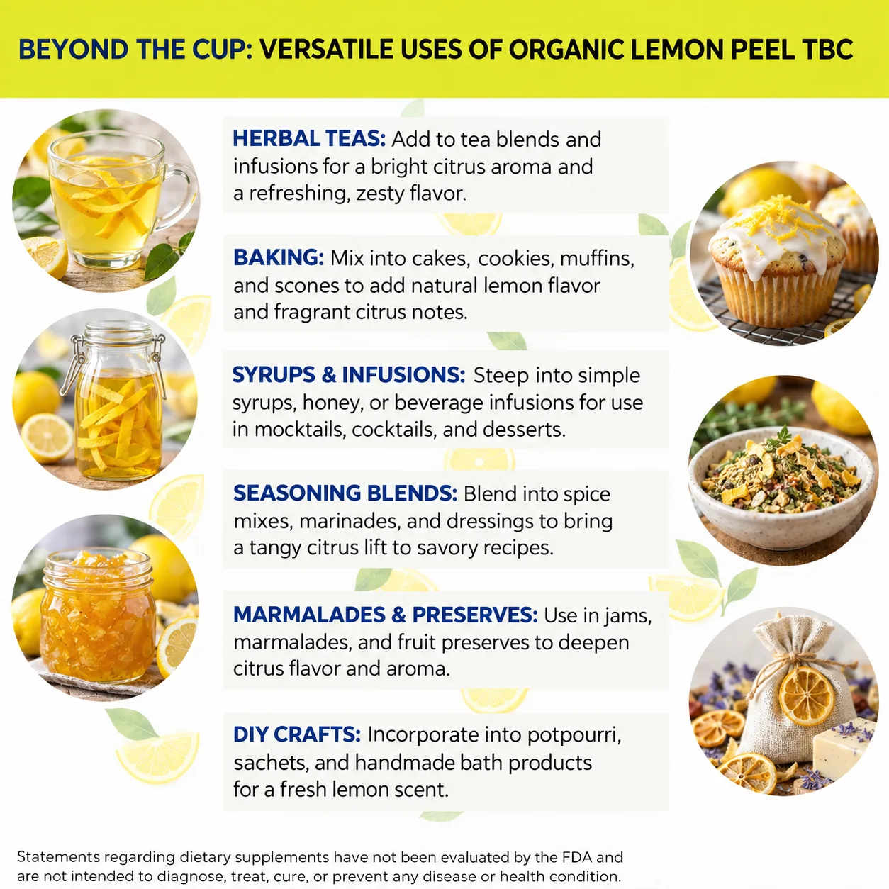 organic lemon peel tbc versatile uses