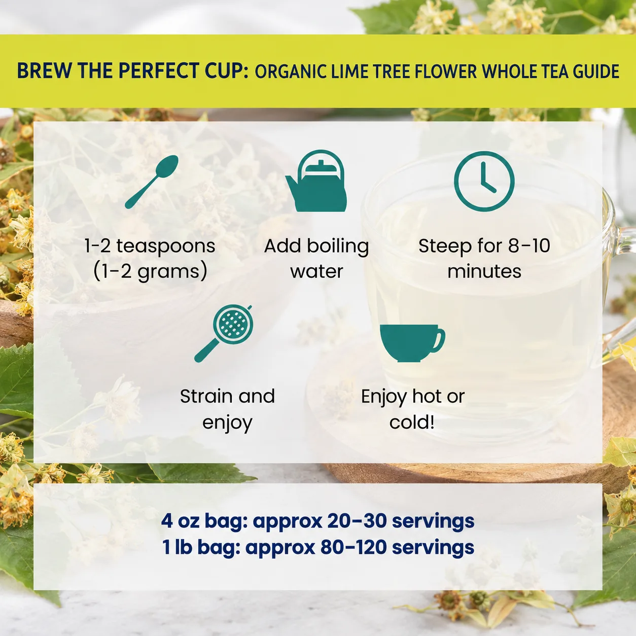 how to brew Lime Tree Flower Whole tea
