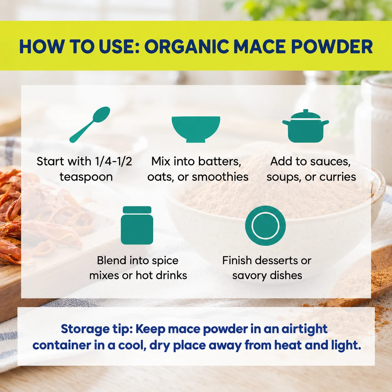 how to use Mace Powder