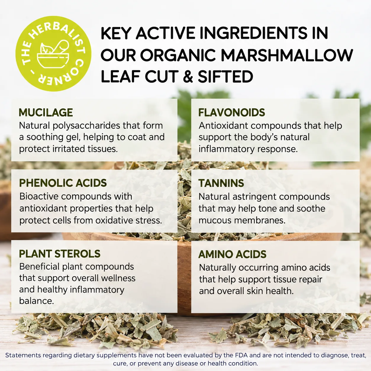 organic marshmallow leaf key ingredients