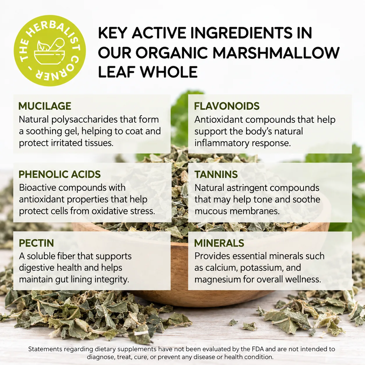 organic marshmallow leaf whole key ingredients