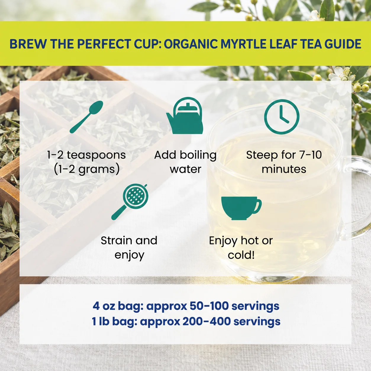 how to brew Myrtle Leaf tea