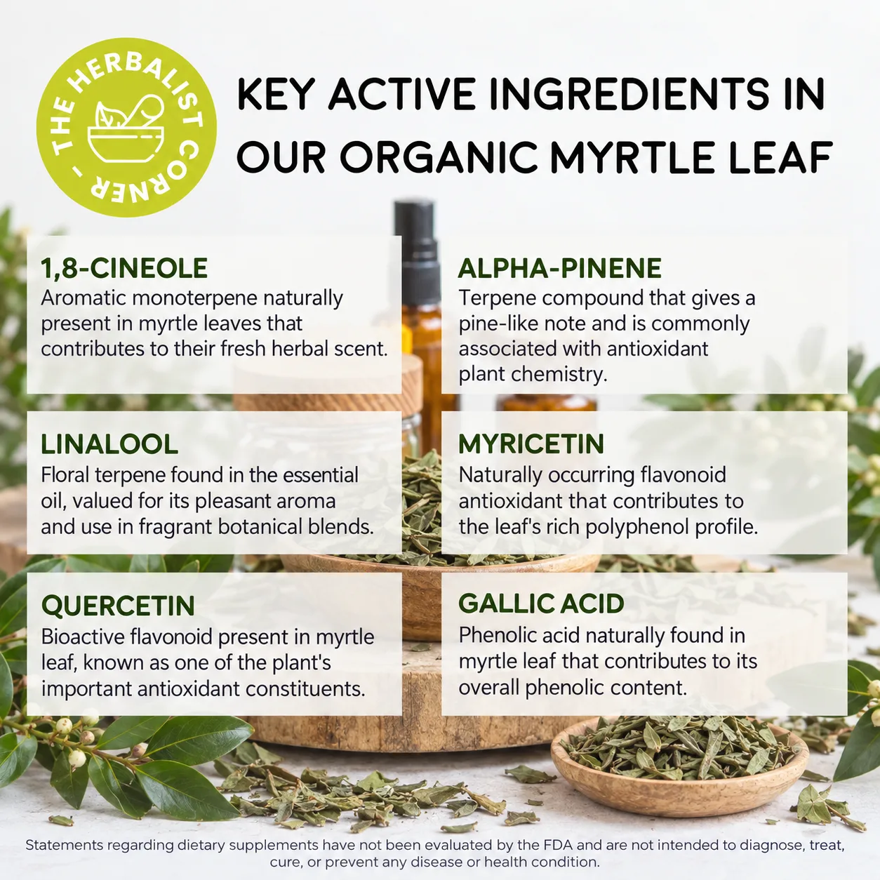 organic myrtle leaf key ingredients