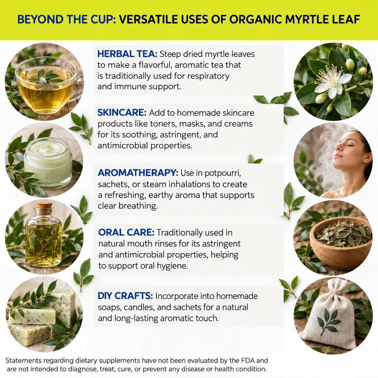 organic myrtle leaf versatile uses