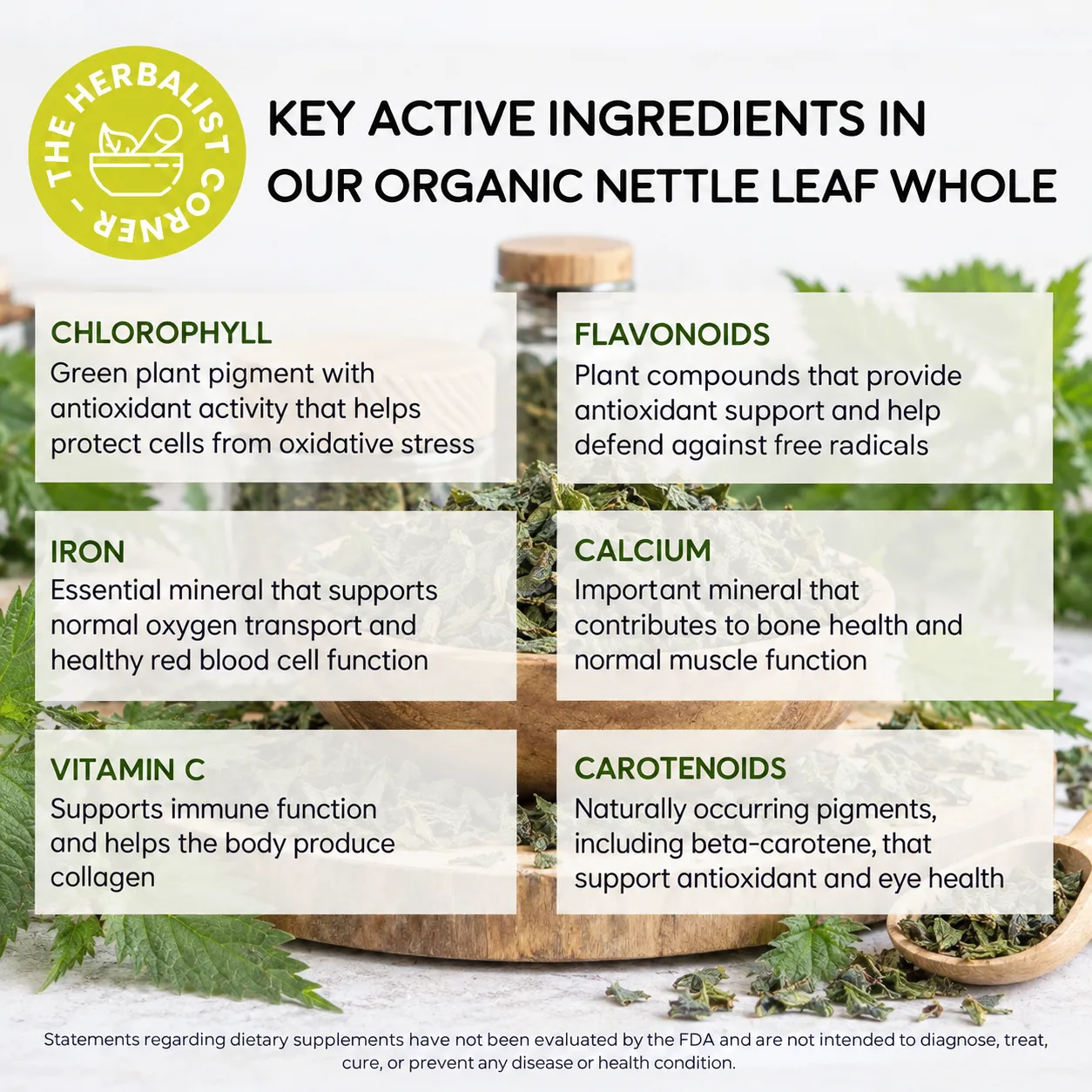 organic nettle leaf whole key ingredients