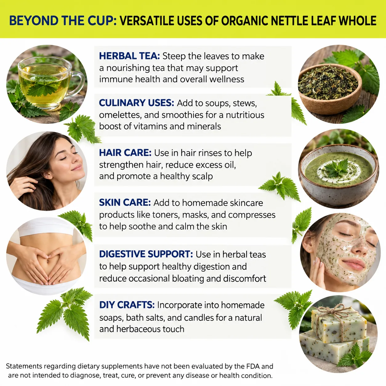 organic nettle leaf whole versatile uses