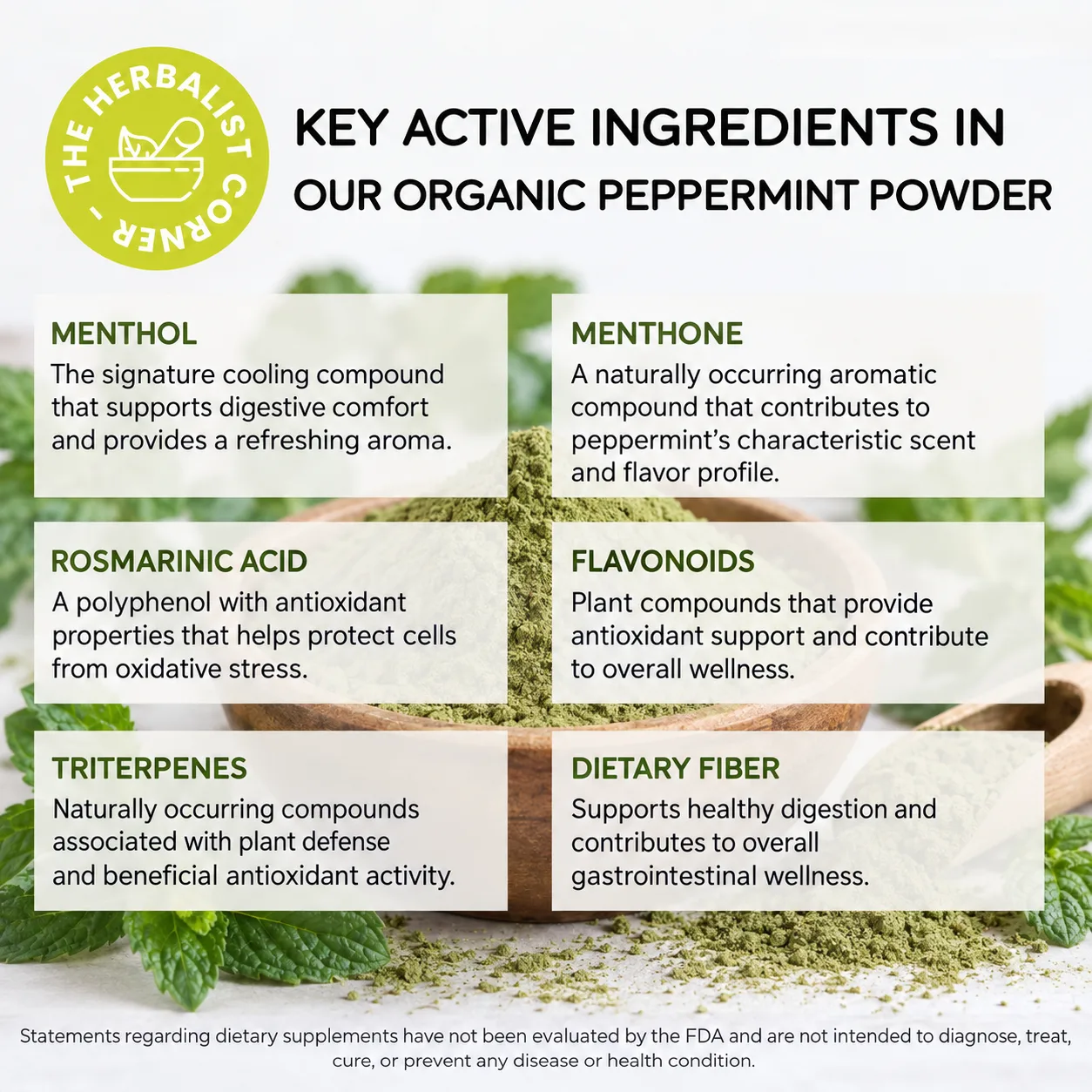 organic peppermint powder key ingredients
