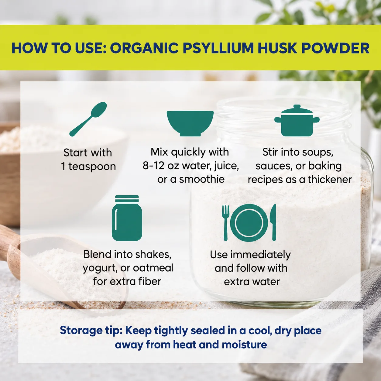 how to use Psyllium Husk Powder