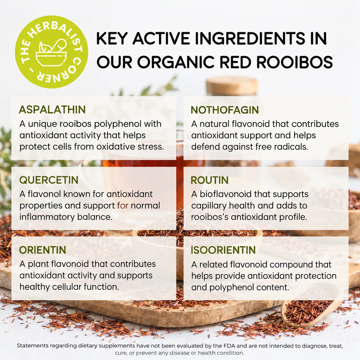 organic red rooibos key ingredients