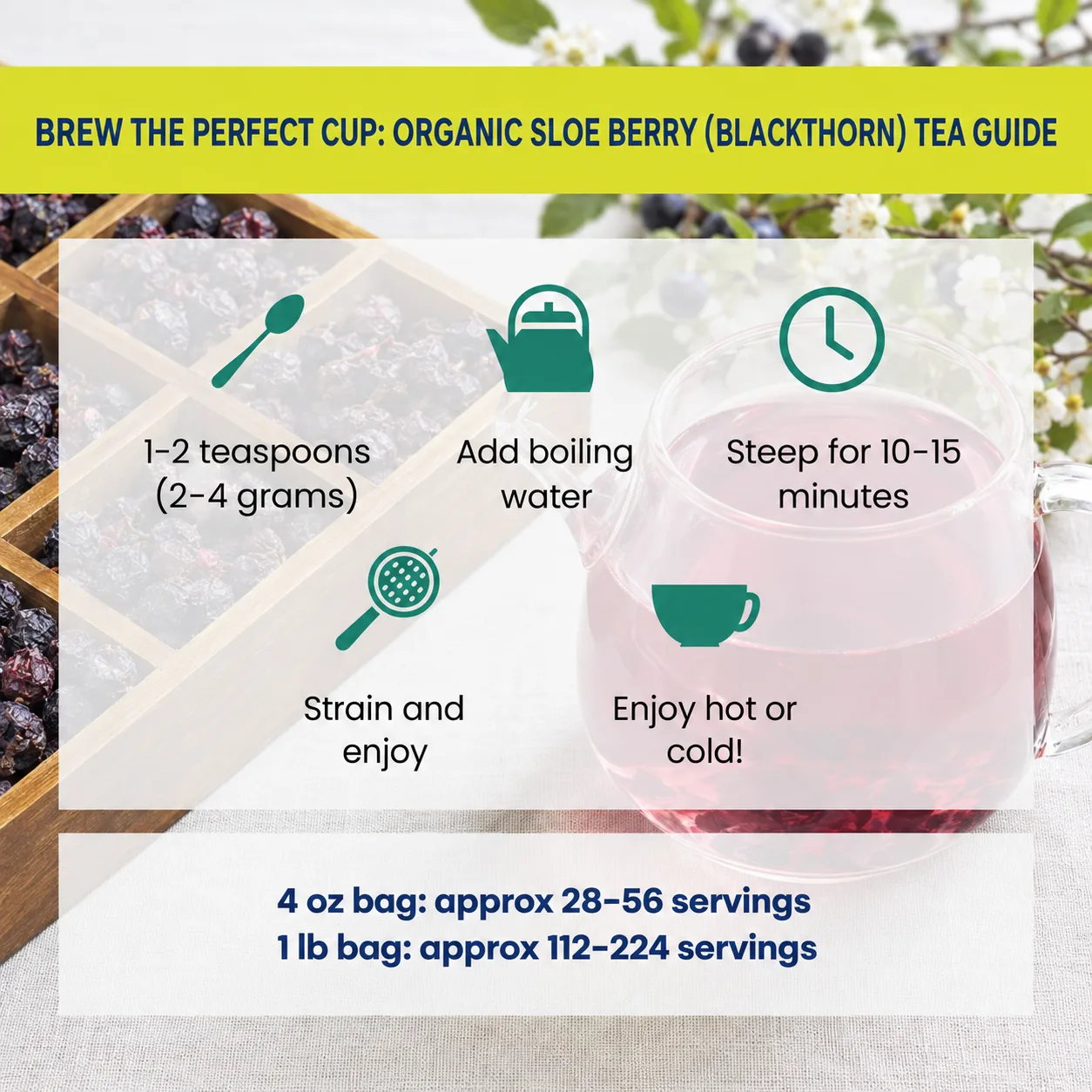 how to brew Sloe Berry tea