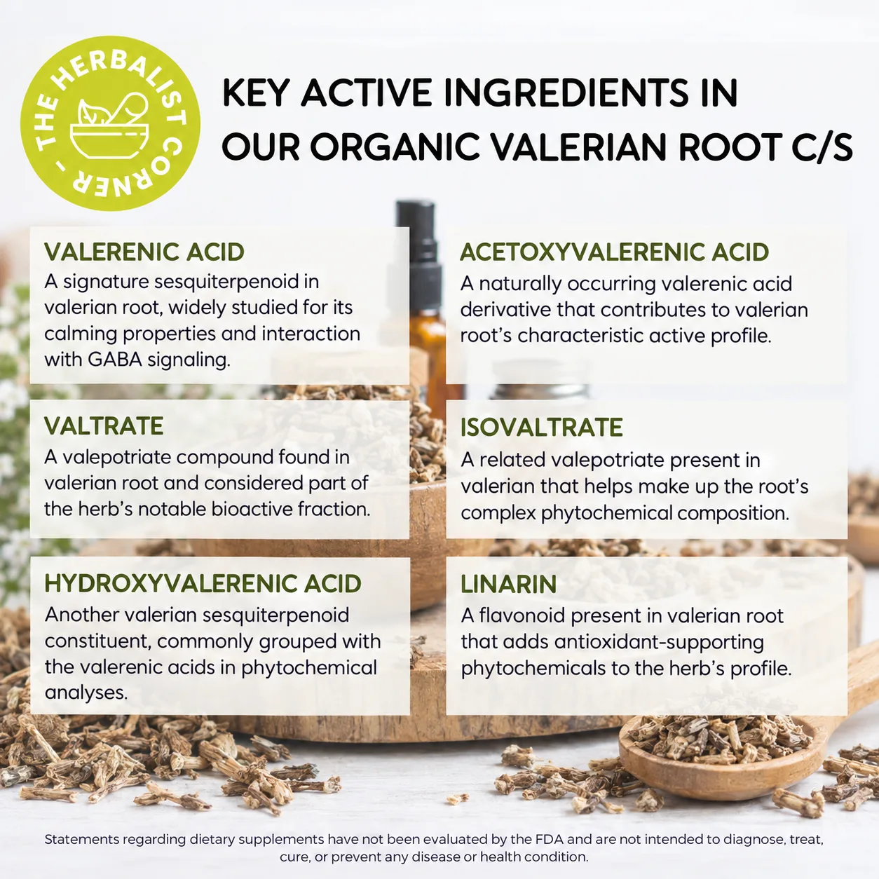 organic valerian root key ingredients