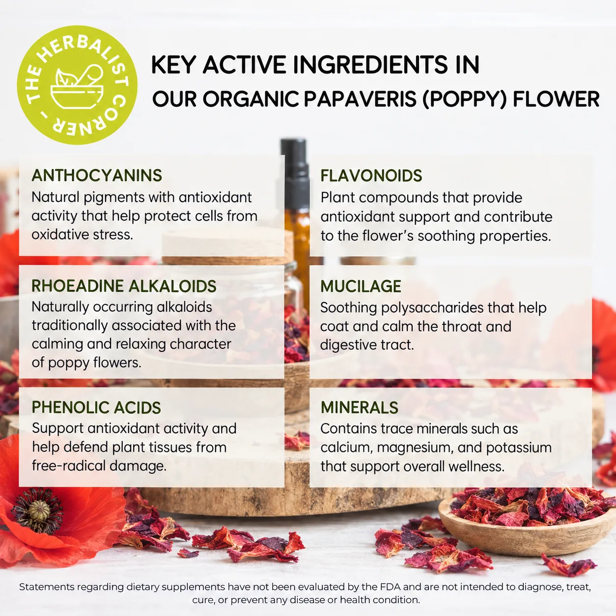 papaveris poppy flower key ingredients