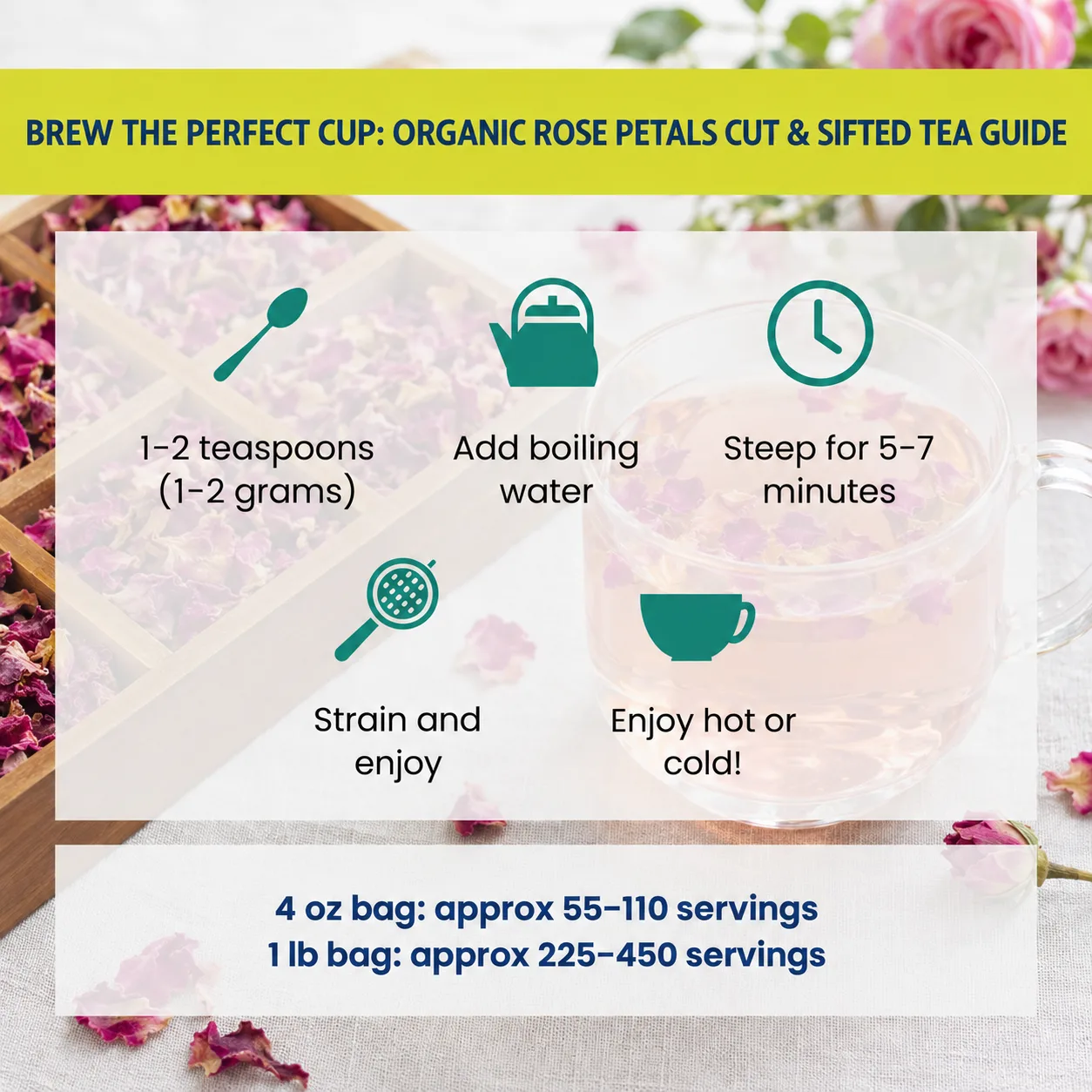 how to brew Rose Petals tea